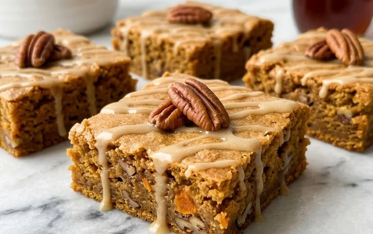 Pumpkin Maple Blondies. Vegan and Gluten Free