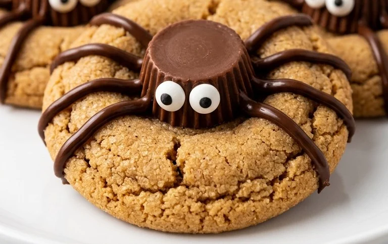 Peanut Butter Spider Cookies